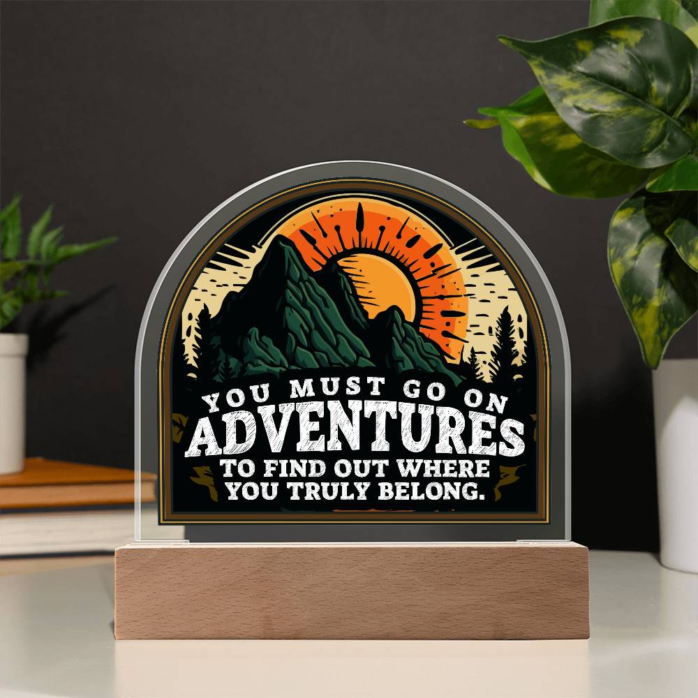 Adventure Printed Acrylic Dome Plaque-Express Your Love Gifts