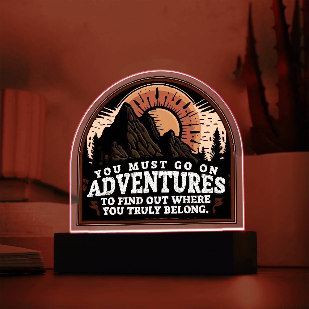 Adventure Printed Acrylic Dome Plaque-Express Your Love Gifts