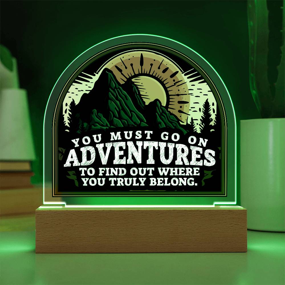 Adventure Printed Acrylic Dome Plaque-Express Your Love Gifts