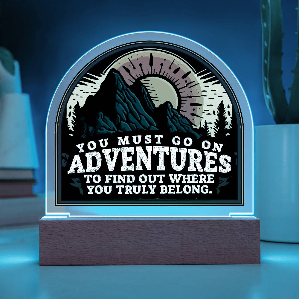 Adventure Printed Acrylic Dome Plaque-Express Your Love Gifts