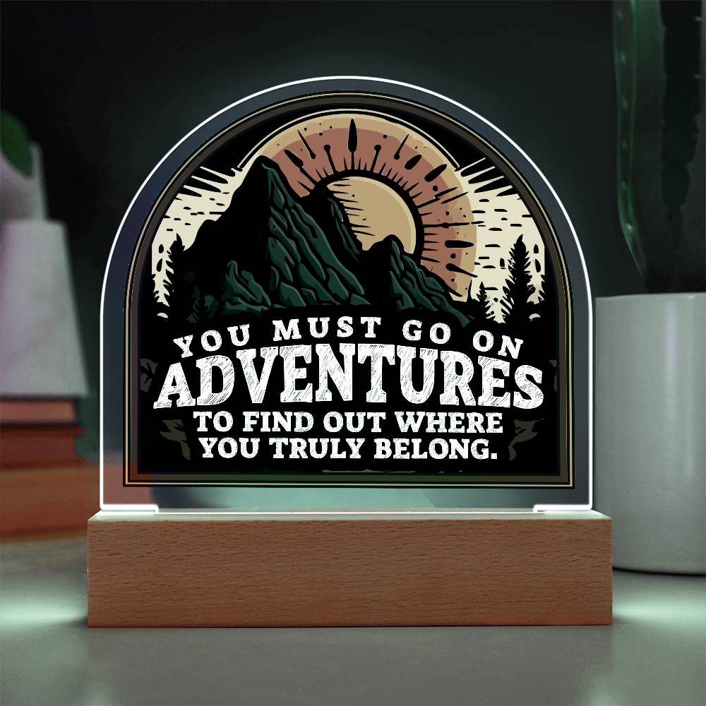 Adventure Printed Acrylic Dome Plaque-Express Your Love Gifts