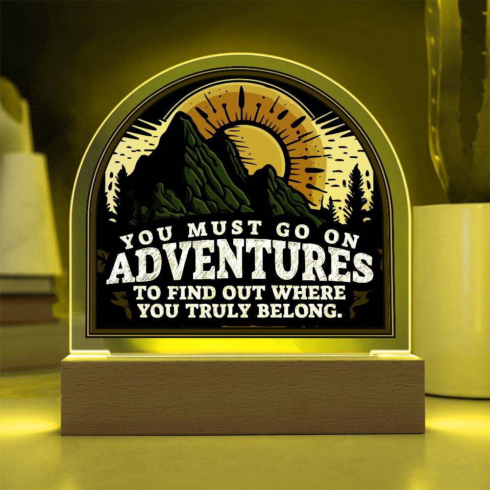 Adventure Printed Acrylic Dome Plaque-Express Your Love Gifts