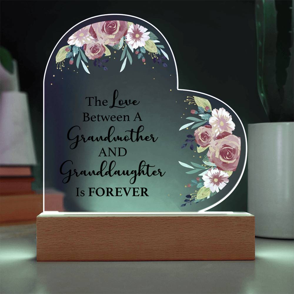 The Love Printed Heart Shaped Acrylic Plaque-Express Your Love Gifts