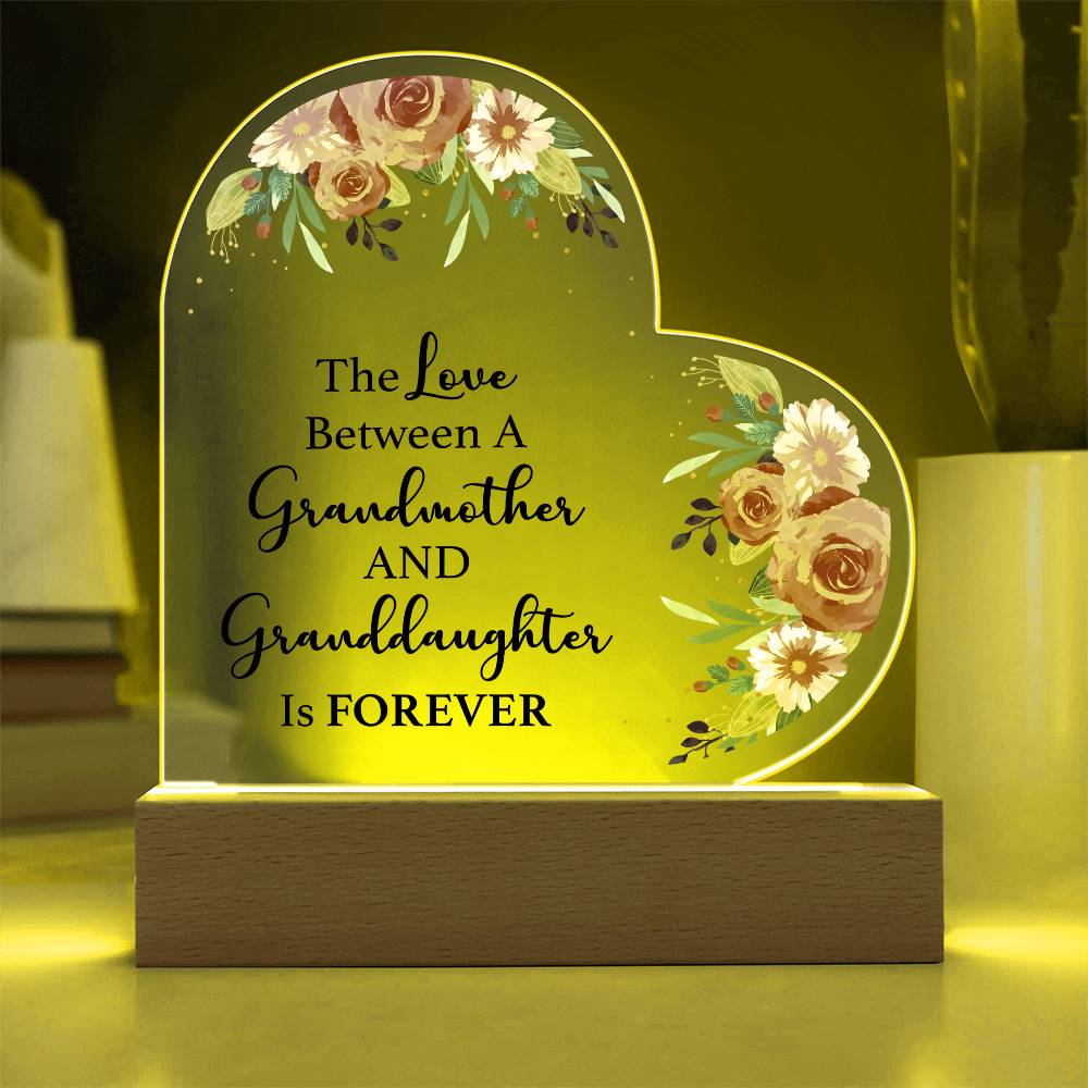 The Love Printed Heart Shaped Acrylic Plaque-Express Your Love Gifts