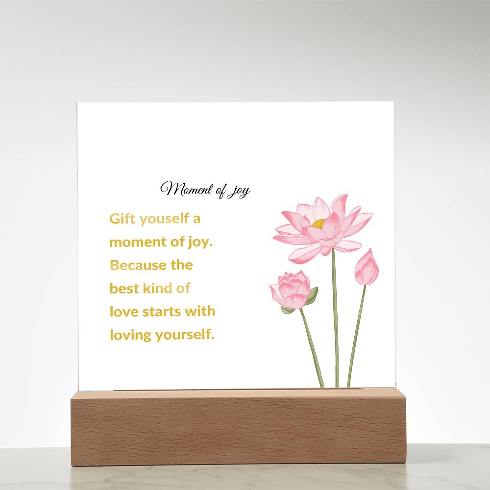 Moment of Joy Printed Square Shaped Acrylic Plaque-Express Your Love Gifts