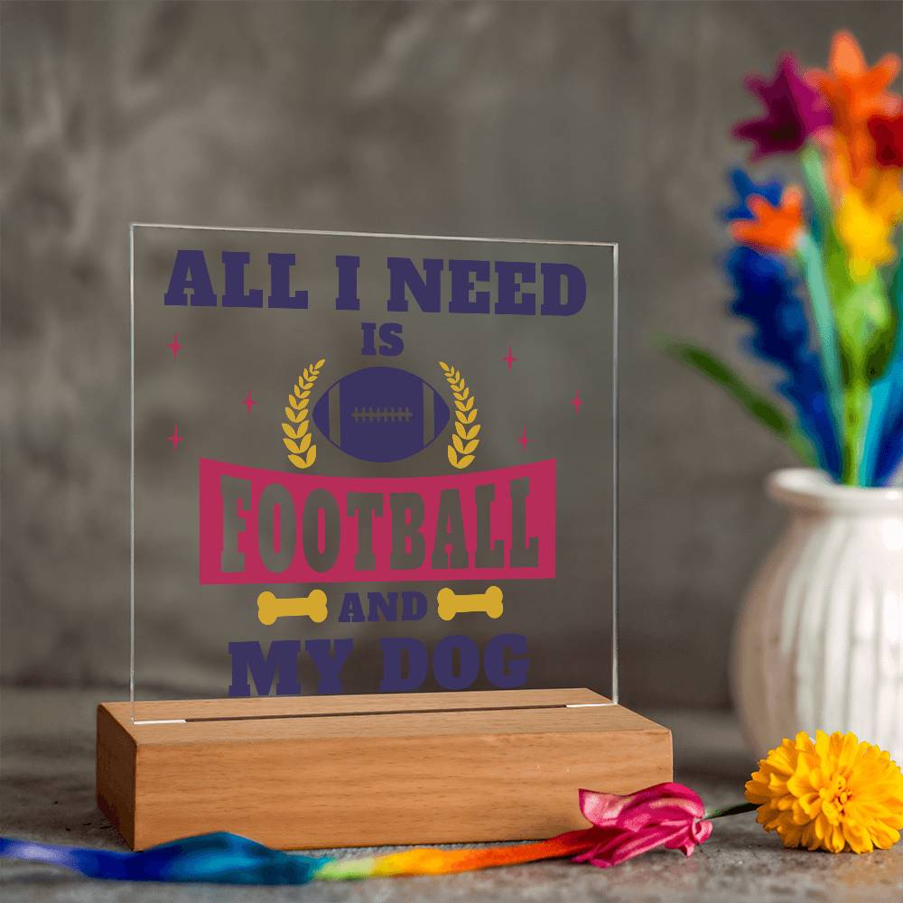 All I Need Printed Square Shaped Acrylic Plaque-Express Your Love Gifts