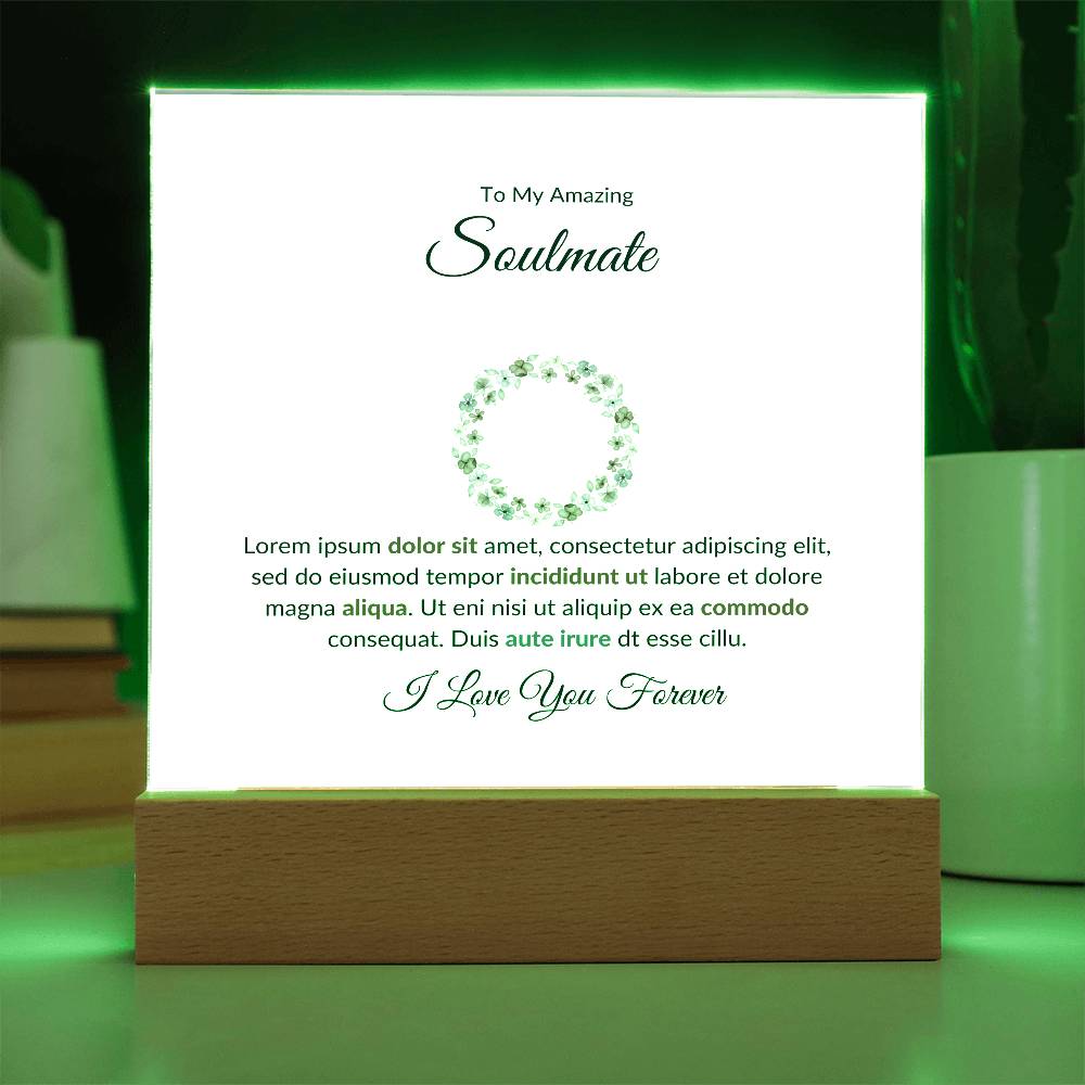 To My Daughter Lorem Ipsum Dolor Printed Square Shaped Acrylic Plaque-Express Your Love Gifts