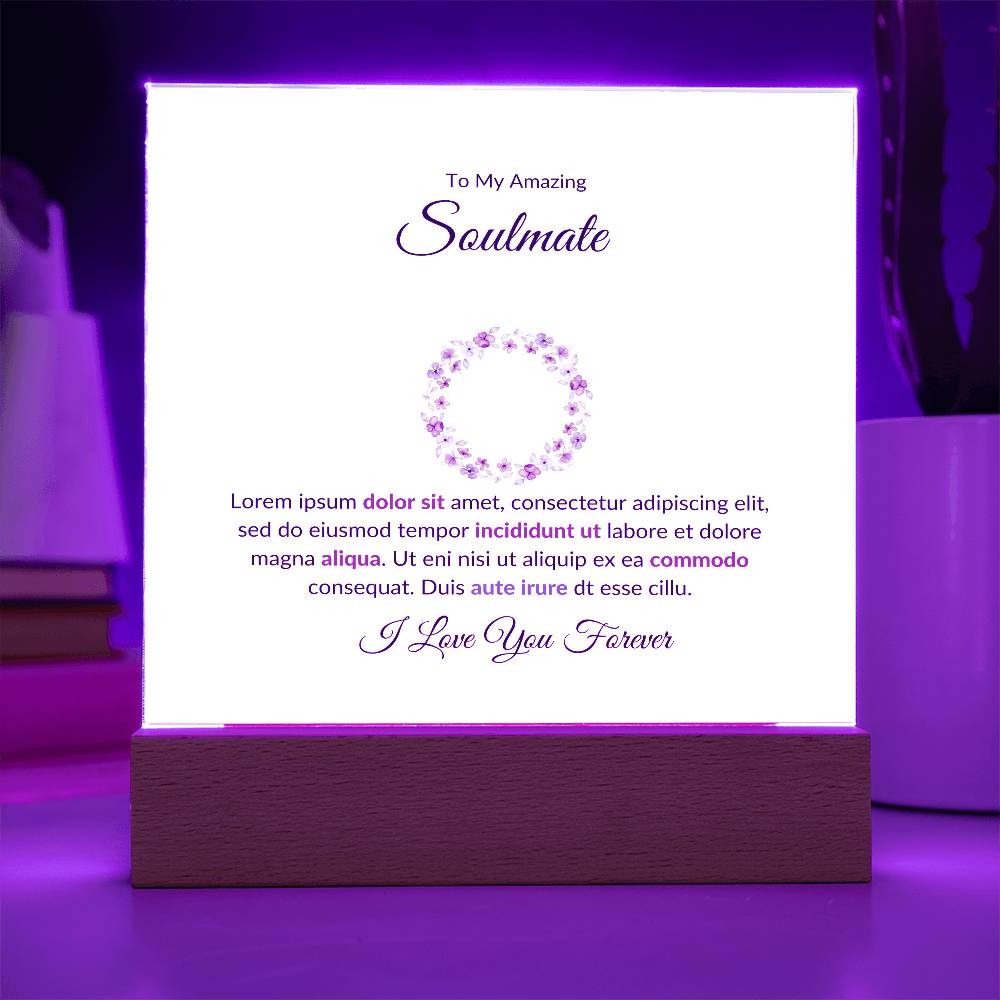 To My Daughter Lorem Ipsum Dolor Printed Square Shaped Acrylic Plaque-Express Your Love Gifts