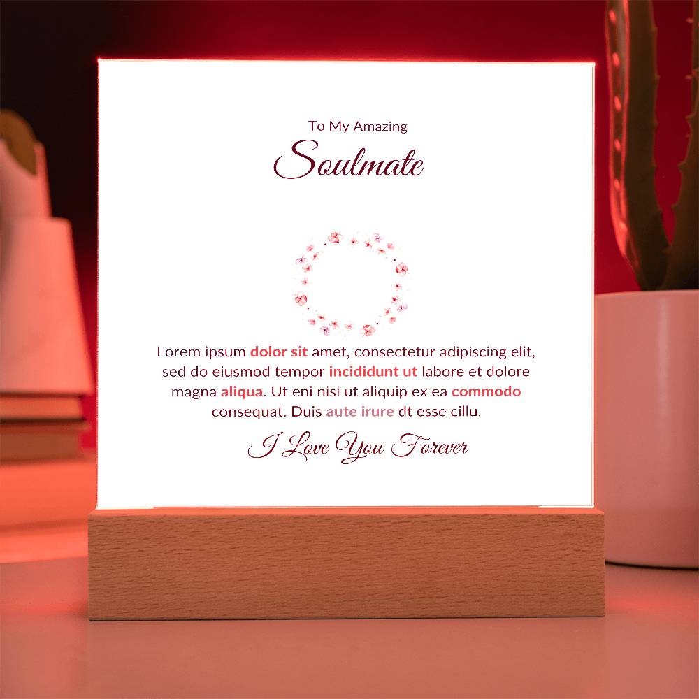 To My Daughter Lorem Ipsum Dolor Printed Square Shaped Acrylic Plaque-Express Your Love Gifts