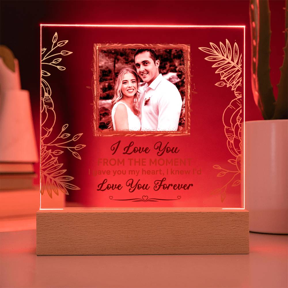 From The Moment Printed Square Shaped Acrylic Plaque-Express Your Love Gifts