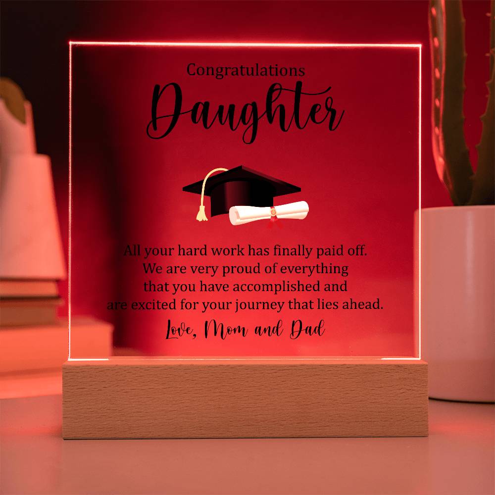 All Your Hard Work Printed Square Shaped Acrylic Plaque-Express Your Love Gifts