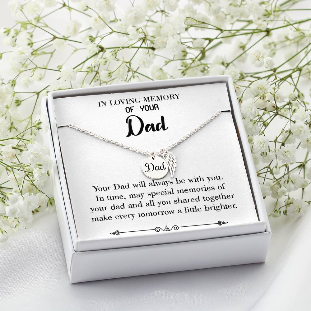 Always Be With You Loss of a Dad Sympathy Gifts Loss of a Parent Remembrance Necklace Memorial Necklace-Express Your Love Gifts