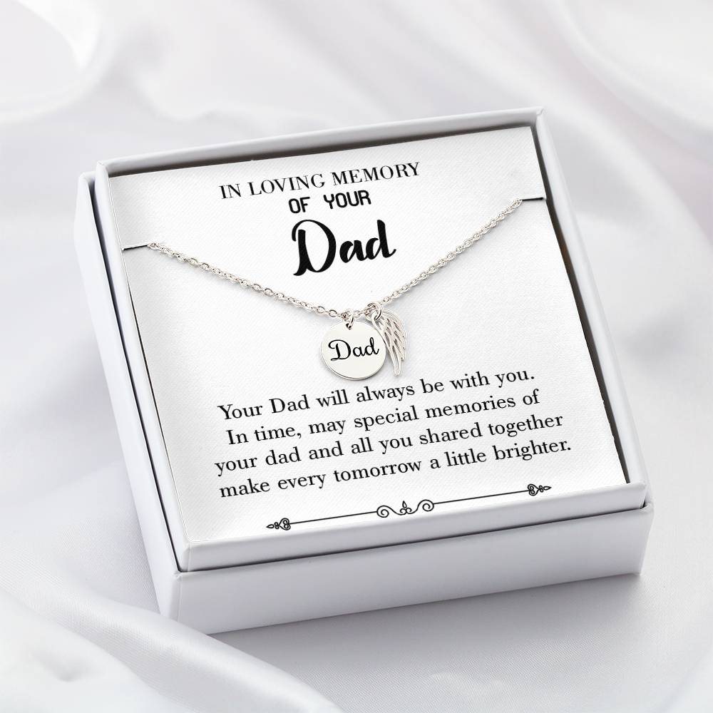 Always Be With You Loss of a Dad Sympathy Gifts Loss of a Parent Remembrance Necklace Memorial Necklace-Express Your Love Gifts