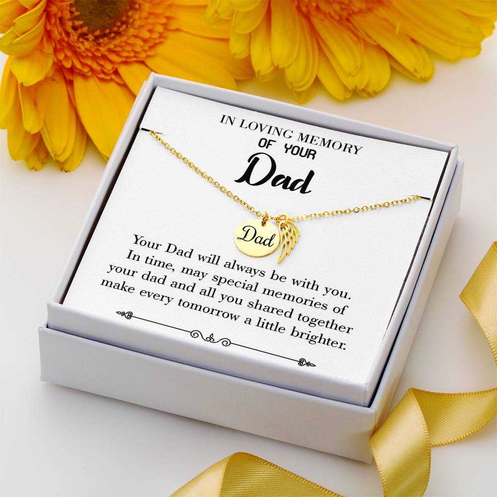 Always Be With You Loss of a Dad Sympathy Gifts Loss of a Parent Remembrance Necklace Memorial Necklace-Express Your Love Gifts