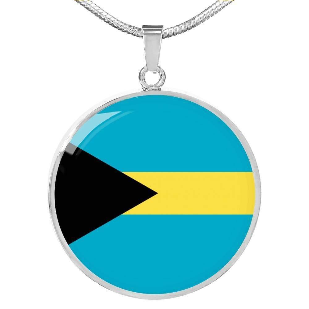 Bahamas Flag Necklace Bahamas Flag Stainless Steel or 18k Gold 18-22" - Express Your Love Gifts
