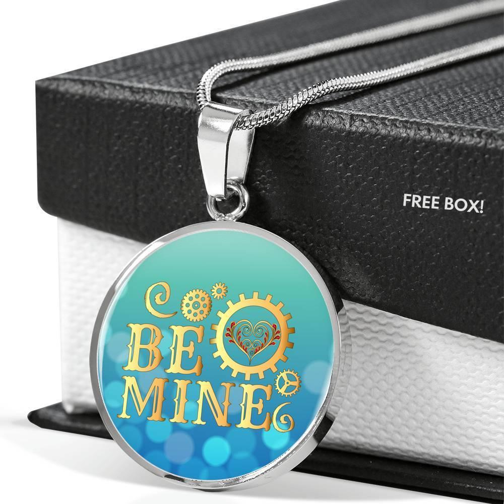 Be Mine Circle Necklace Stainless Steel or 18k Gold 18-22" - Express Your Love Gifts