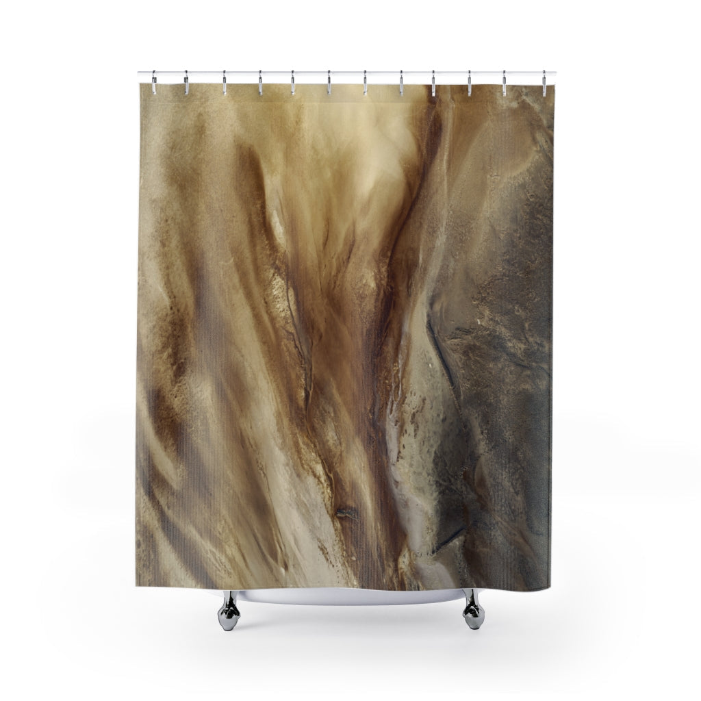 Beautiful Patterns Sand Stylish Design 71" x 74" Elegant Waterproof Shower Curtain for a Spa-like Bathroom Paradise Exceptional Craftsmanship-Express Your Love Gifts