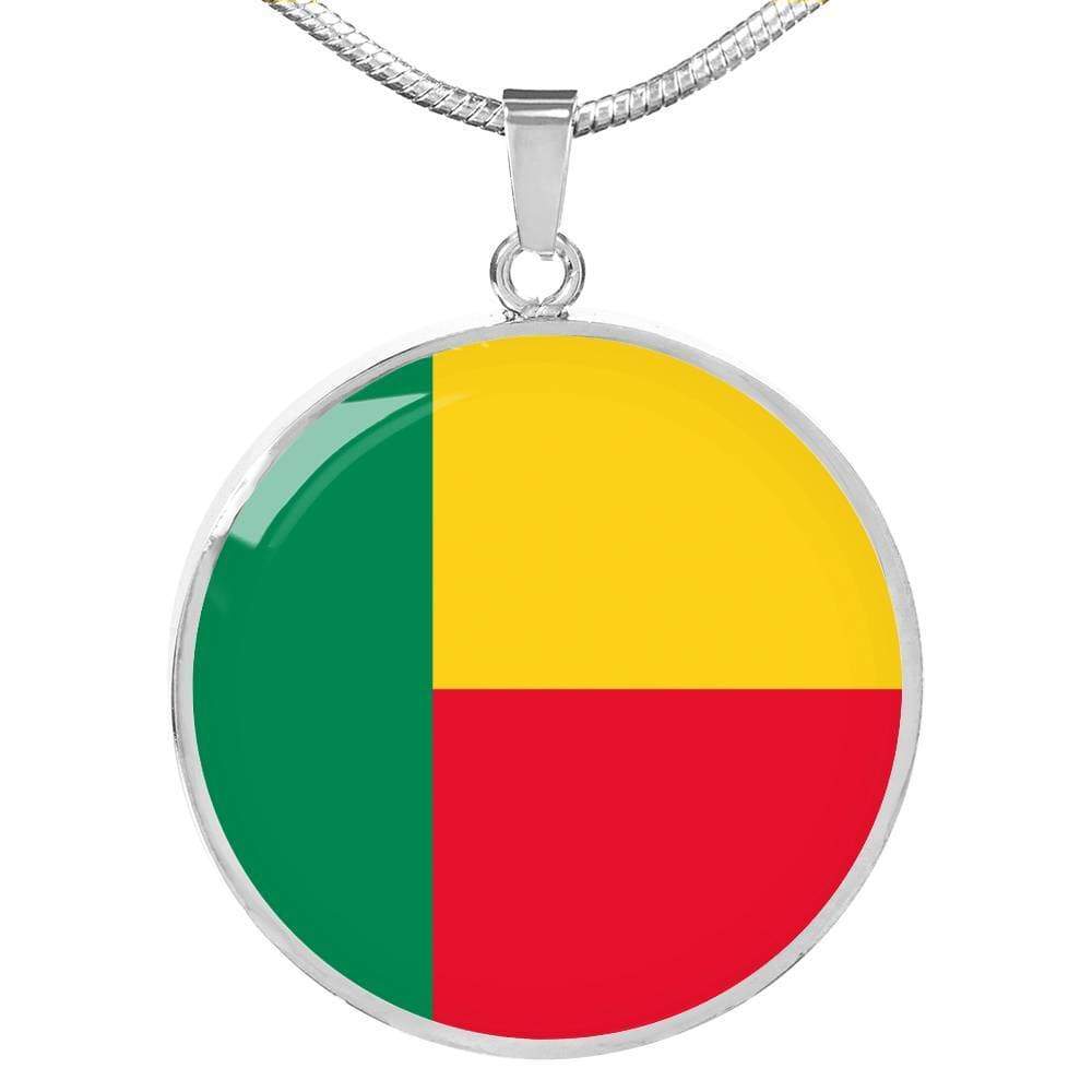 Benin Flag Necklace Benin Flag Stainless Steel or 18k Gold 18-22" - Express Your Love Gifts