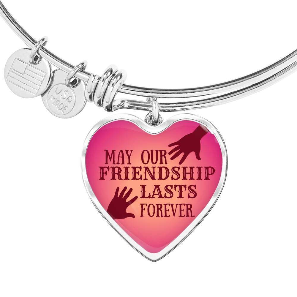 Best Friend Bracelet Gift Friendship Forever Heart Bracelet Bangle - Express Your Love Gifts