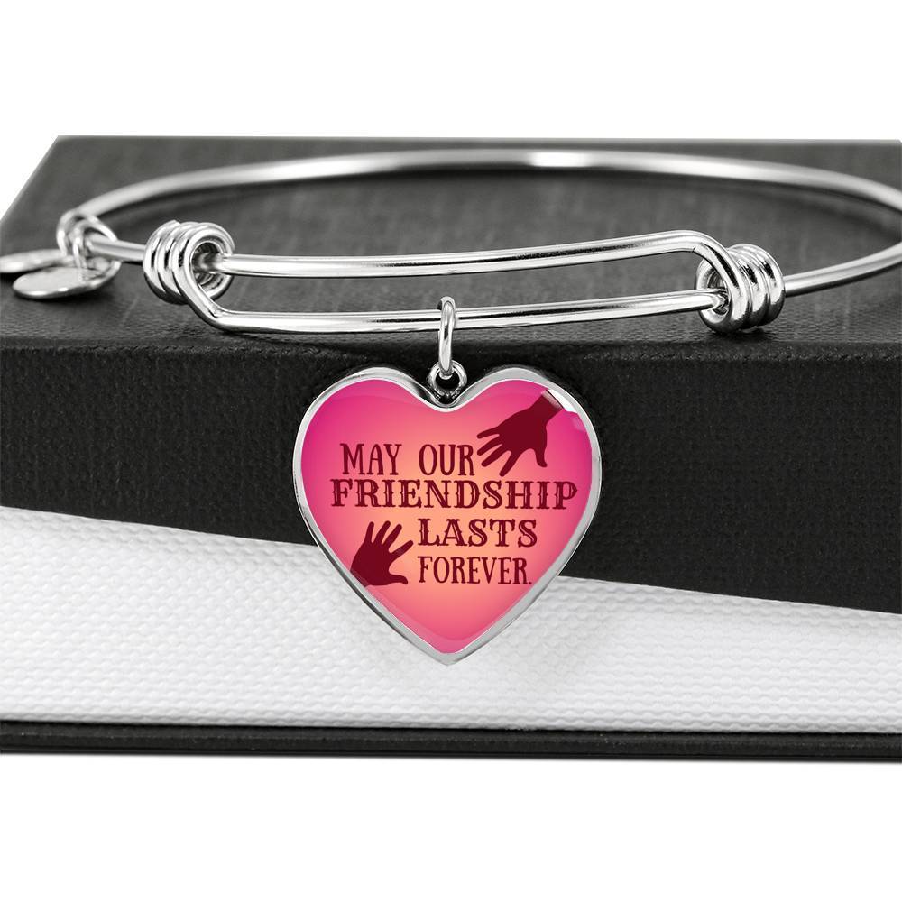 Best Friend Bracelet Gift Friendship Forever Heart Bracelet Bangle - Express Your Love Gifts