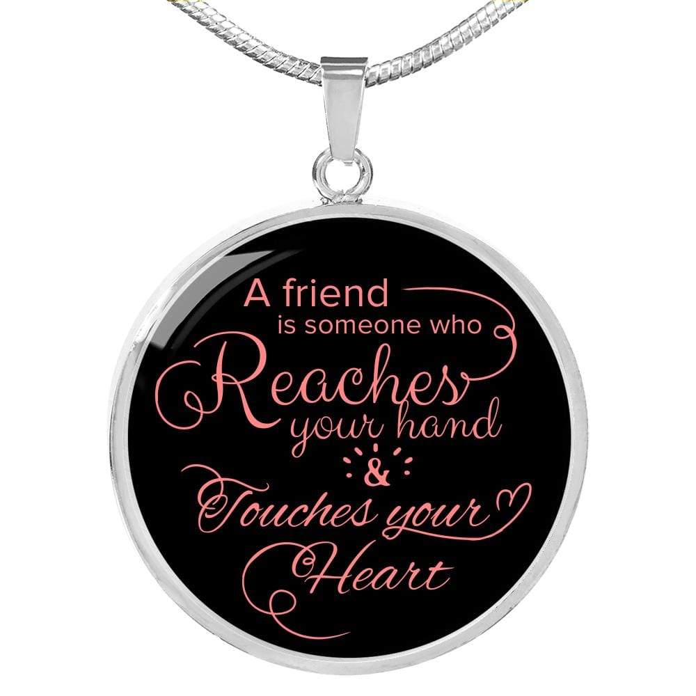 Best Friend Gift Circle Necklace Stainless Steel or 18k Gold 18-22" - Express Your Love Gifts