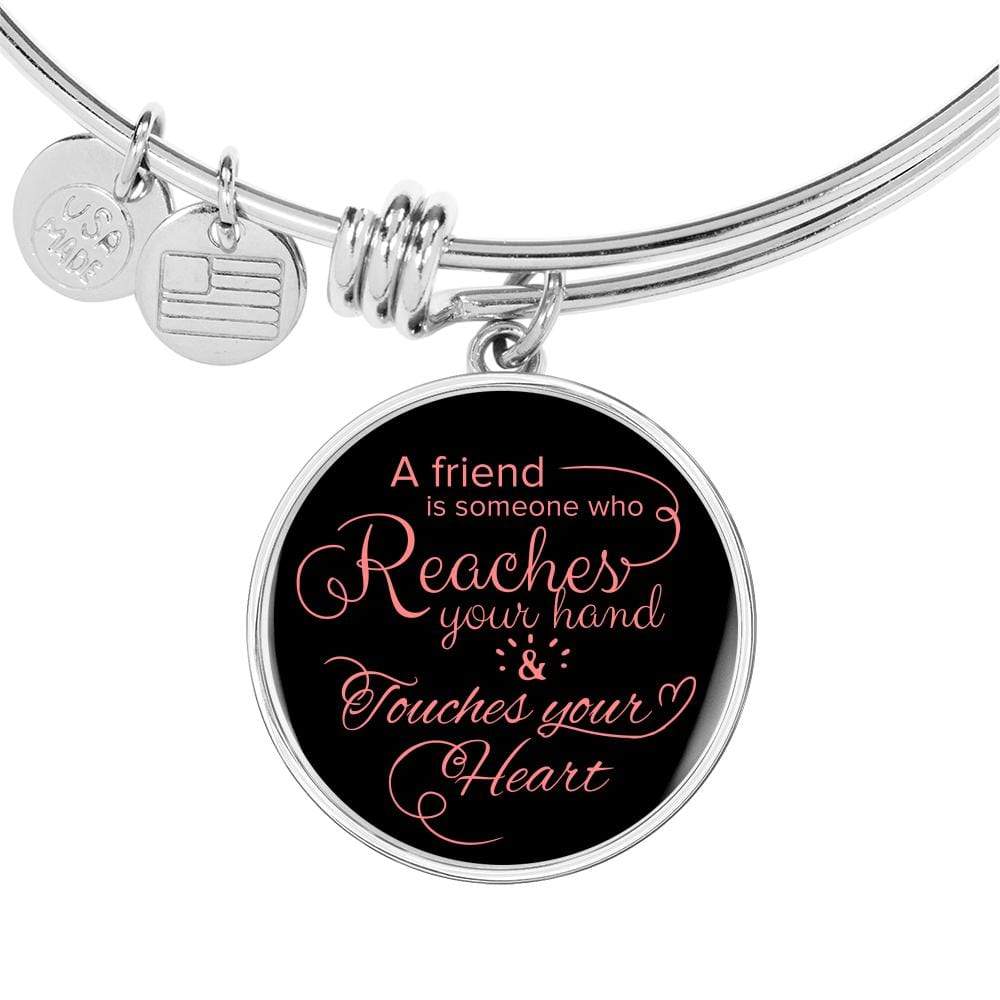 Best Friend Gift Stainless Steel or 18k Gold Bangle Bracelet - Express Your Love Gifts