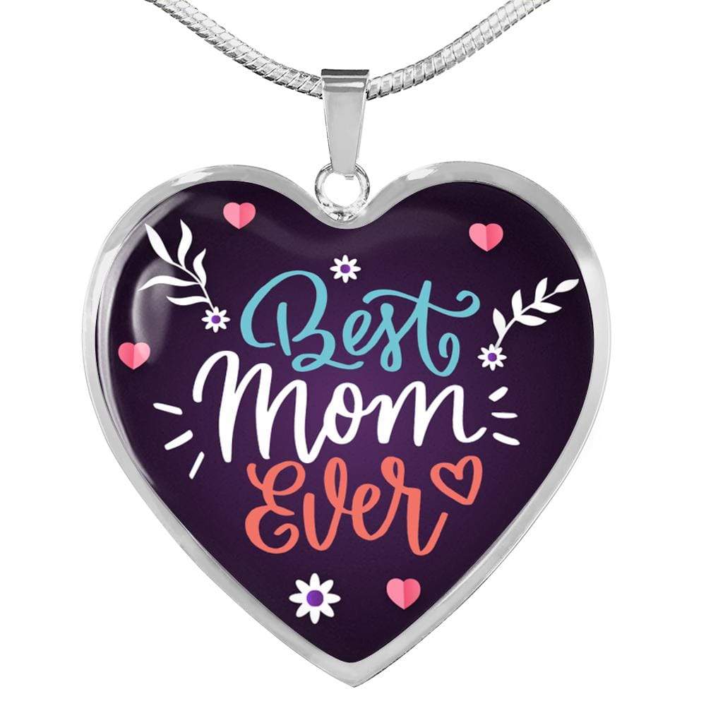 Best Mother Gift Necklace Stainless Steel or 18k Gold Heart Pendant 18-22" - Express Your Love Gifts