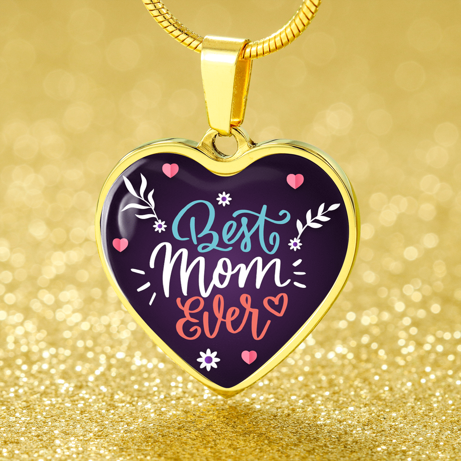 Best Mother Gift Necklace Stainless Steel or 18k Gold Heart Pendant 18-22" - Express Your Love Gifts