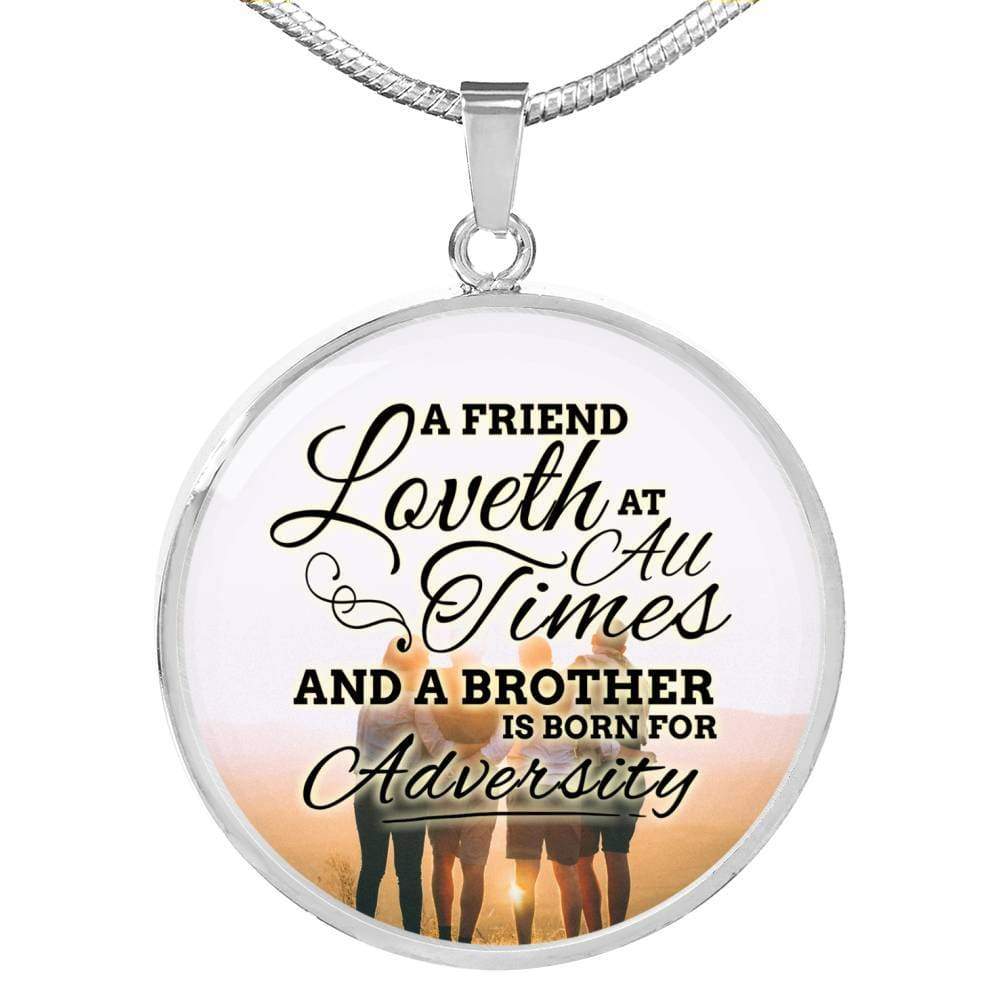 Bible Verse Necklace Proverbs Circle Pendant Stainless Steel or 18k Gold 18-22" - Express Your Love Gifts