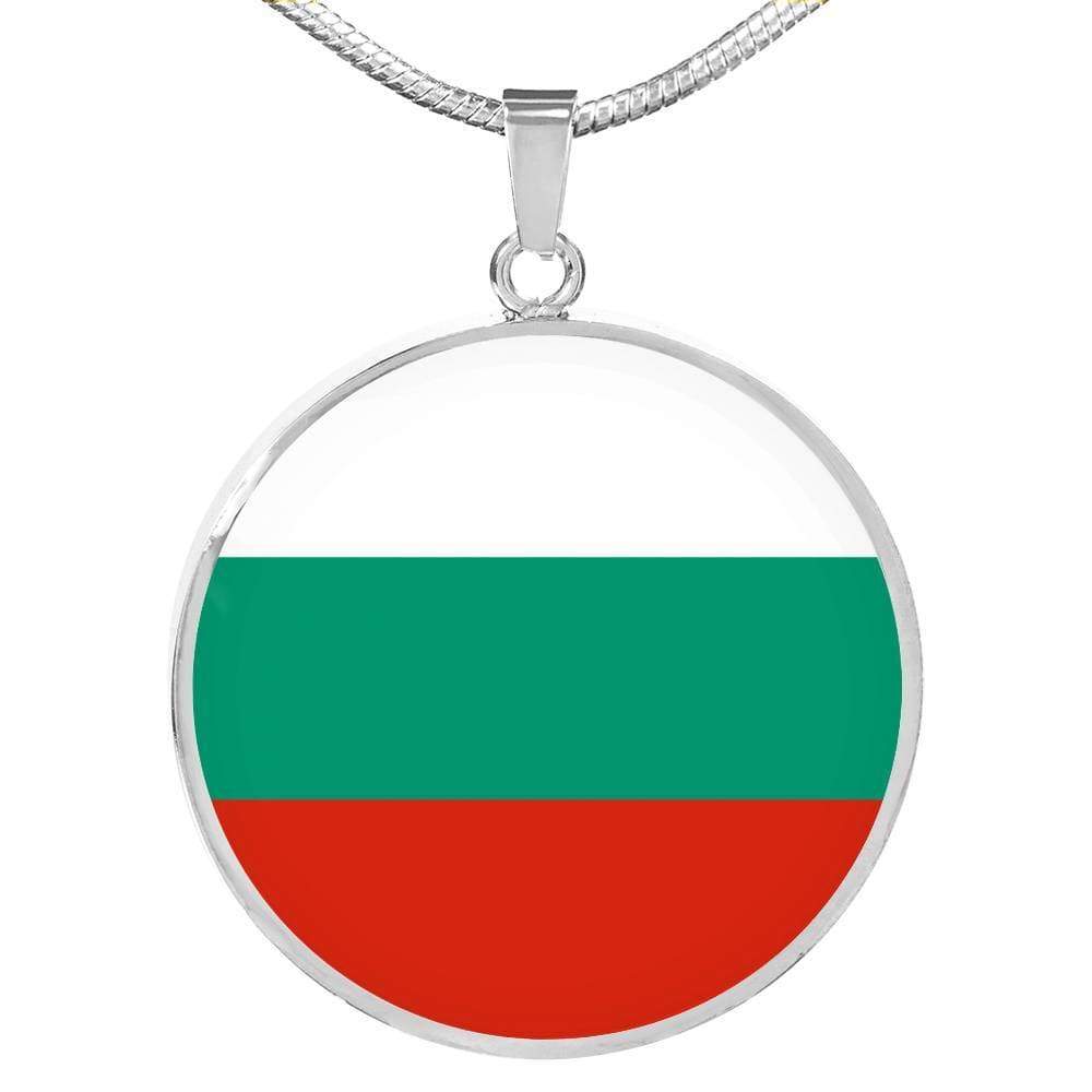 Bulgaria Flag Necklace Bulgaria Flag Stainless Steel or 18k Gold 18-22" - Express Your Love Gifts