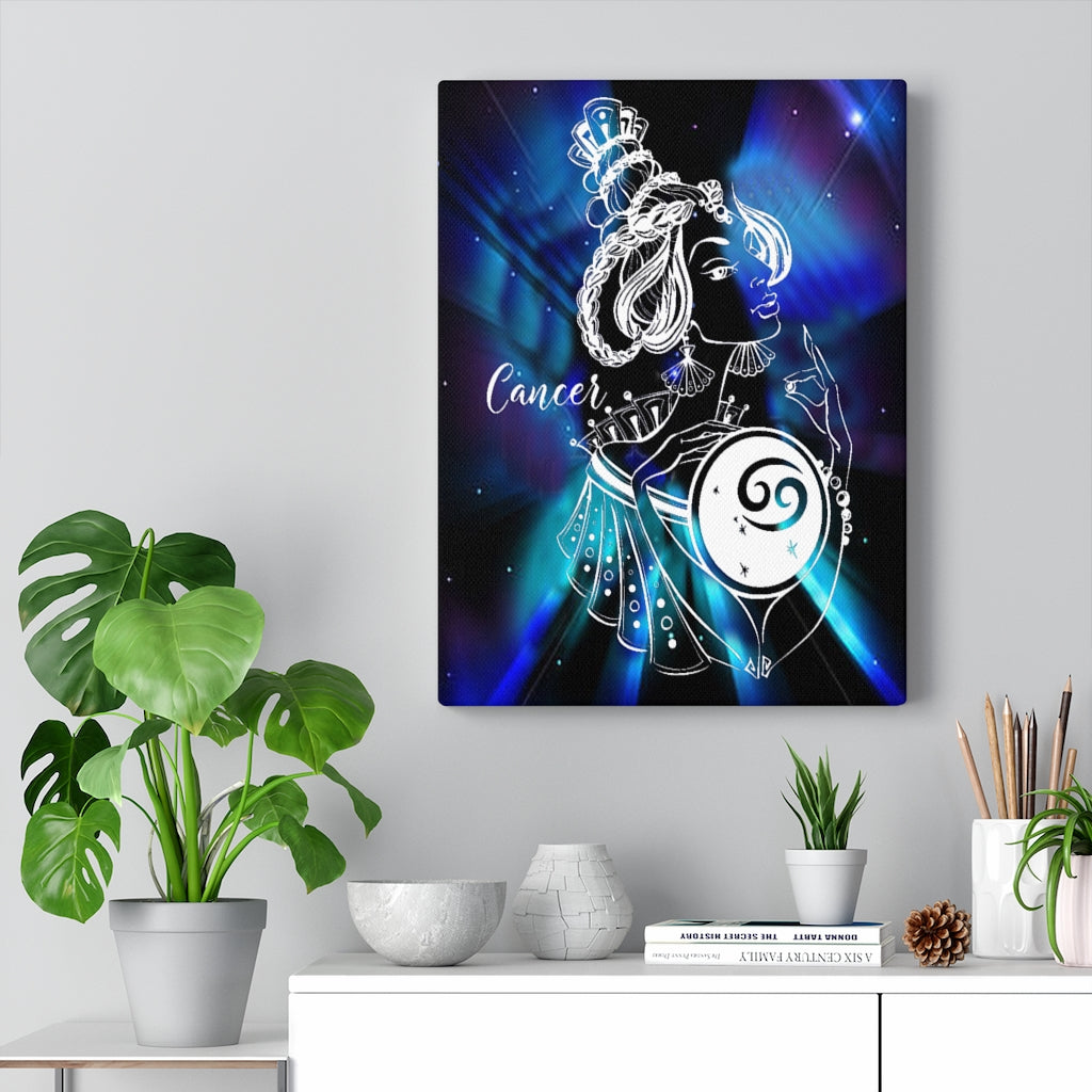Cancer Zodiac Horoscope Sign Constellation Canvas Print Astrology Home Decor Ready to Hang Artwork - Express Your Love Gifts