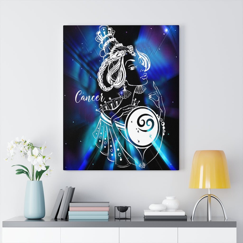 Cancer Zodiac Horoscope Sign Constellation Canvas Print Astrology Home Decor Ready to Hang Artwork - Express Your Love Gifts