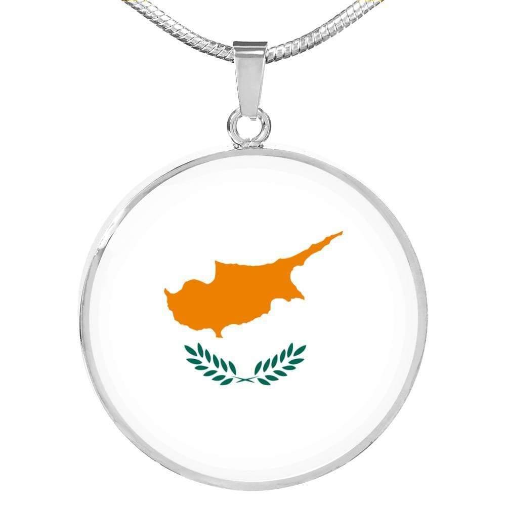 Cyprus Flag Necklace Cyprus Flag Stainless Steel or 18k Gold 18-22" - Express Your Love Gifts