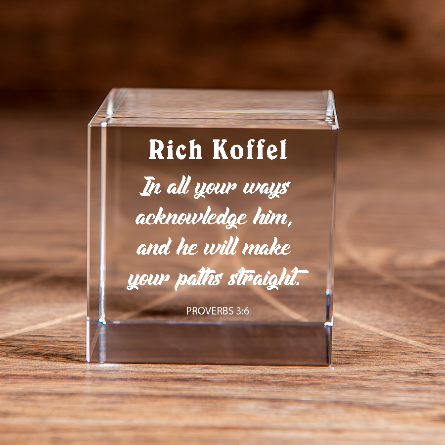 Rich Koffel Square Cut Crystal Cube