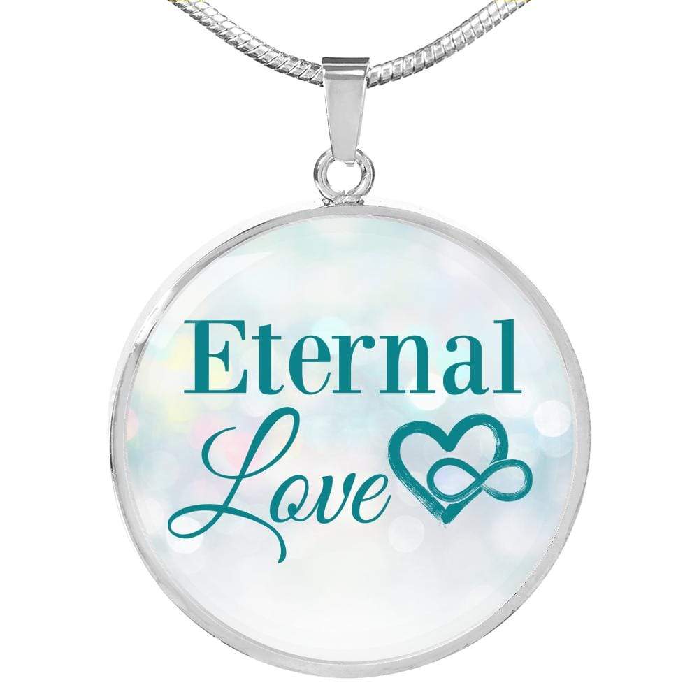 Eternal Love Circle Necklace Stainless Steel or 18k Gold 18-22" - Express Your Love Gifts