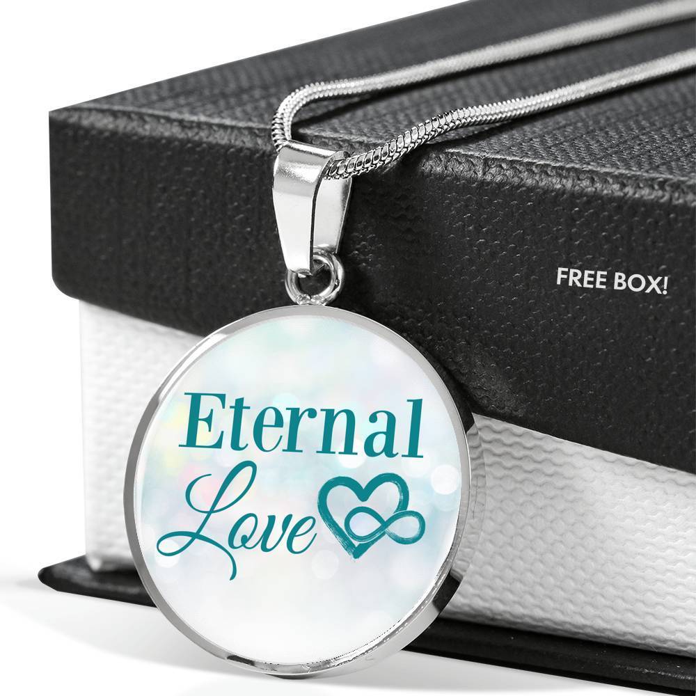 Eternal Love Circle Necklace Stainless Steel or 18k Gold 18-22" - Express Your Love Gifts