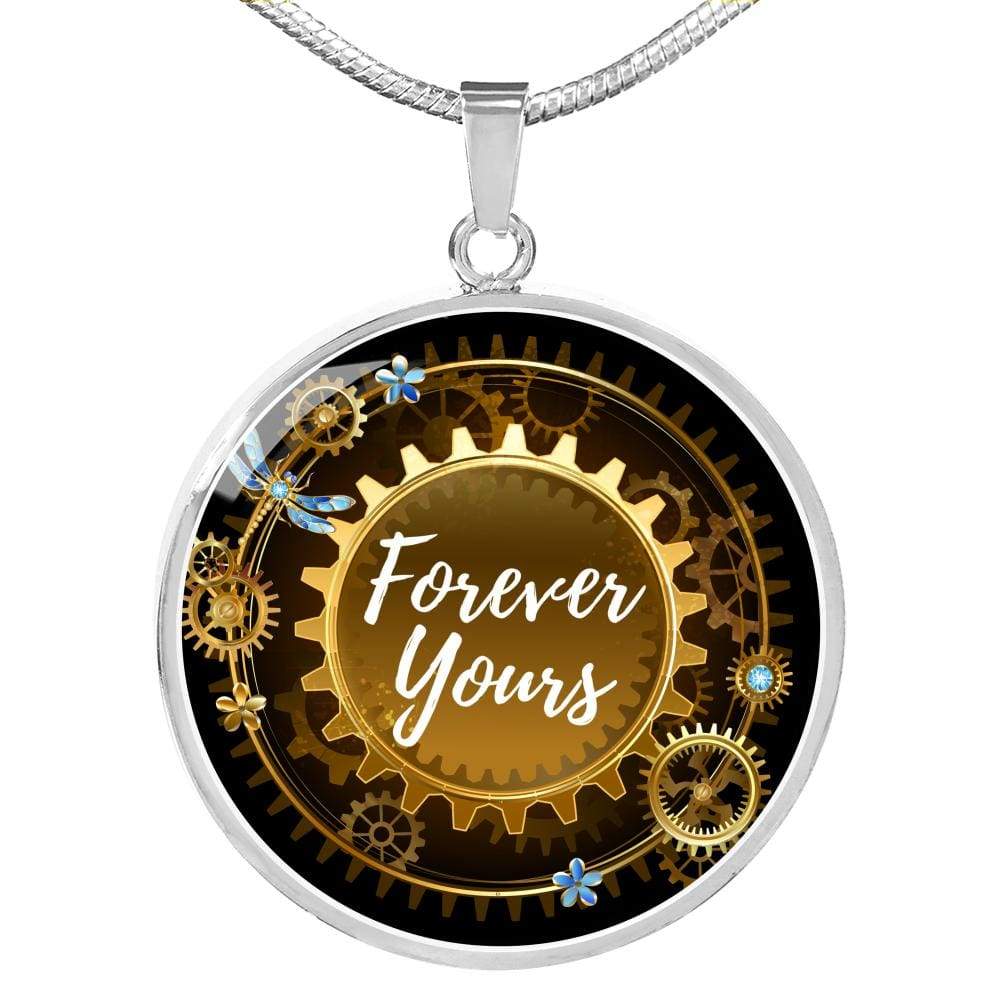 Forever Yours Circle Necklace Stainless Steel or 18k Gold 18-22" - Express Your Love Gifts