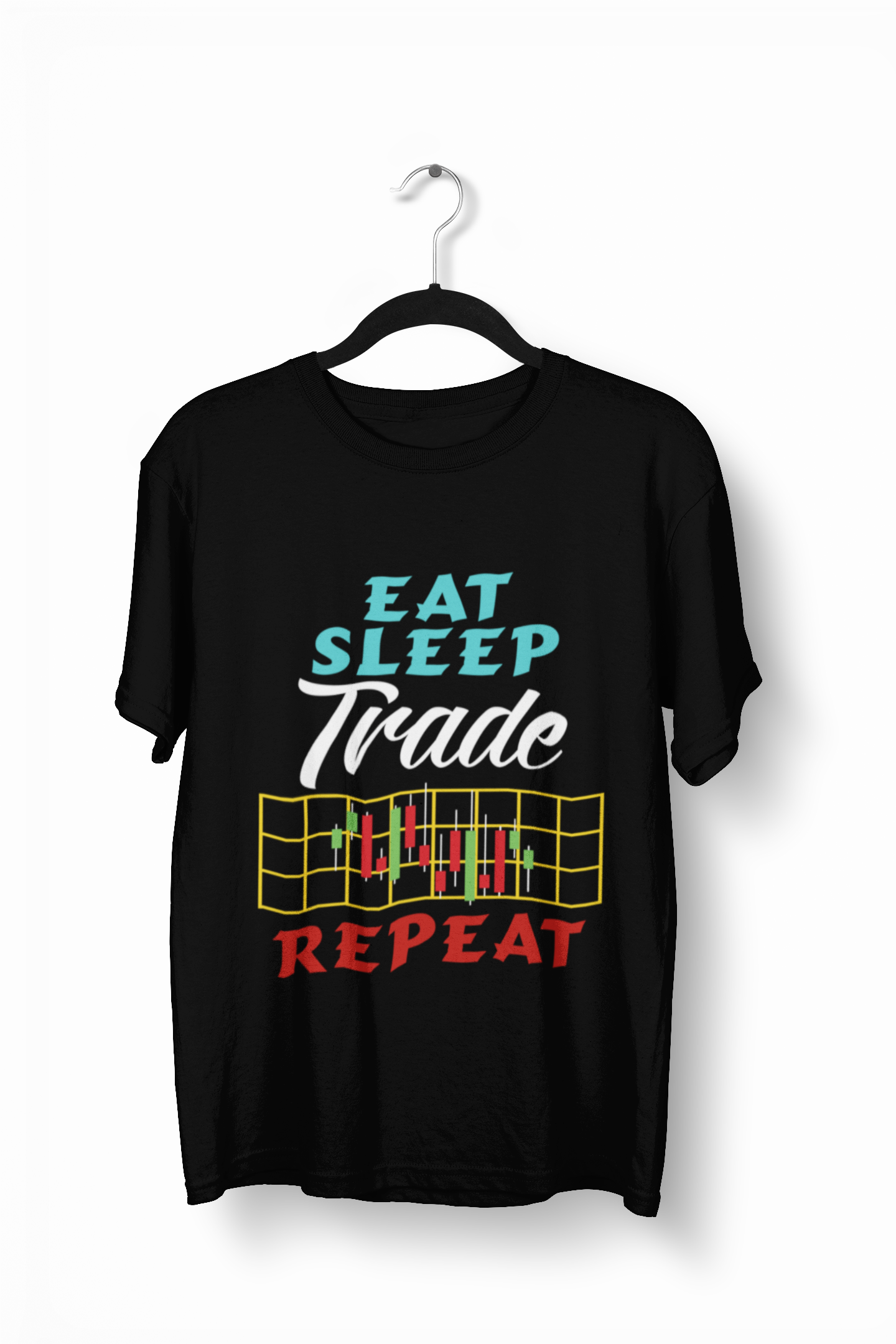 Gift for Traders, Eat Sleep Trade Repeat Stock Market T-Shirt - Express Your Love Gifts