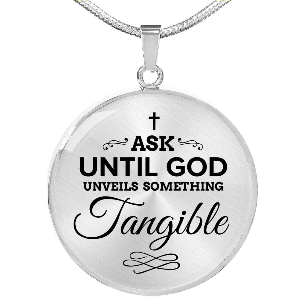 God Answers Scripture Necklace Stainless Steel or 18k Gold Heart Pendant 18-22" - Express Your Love Gifts