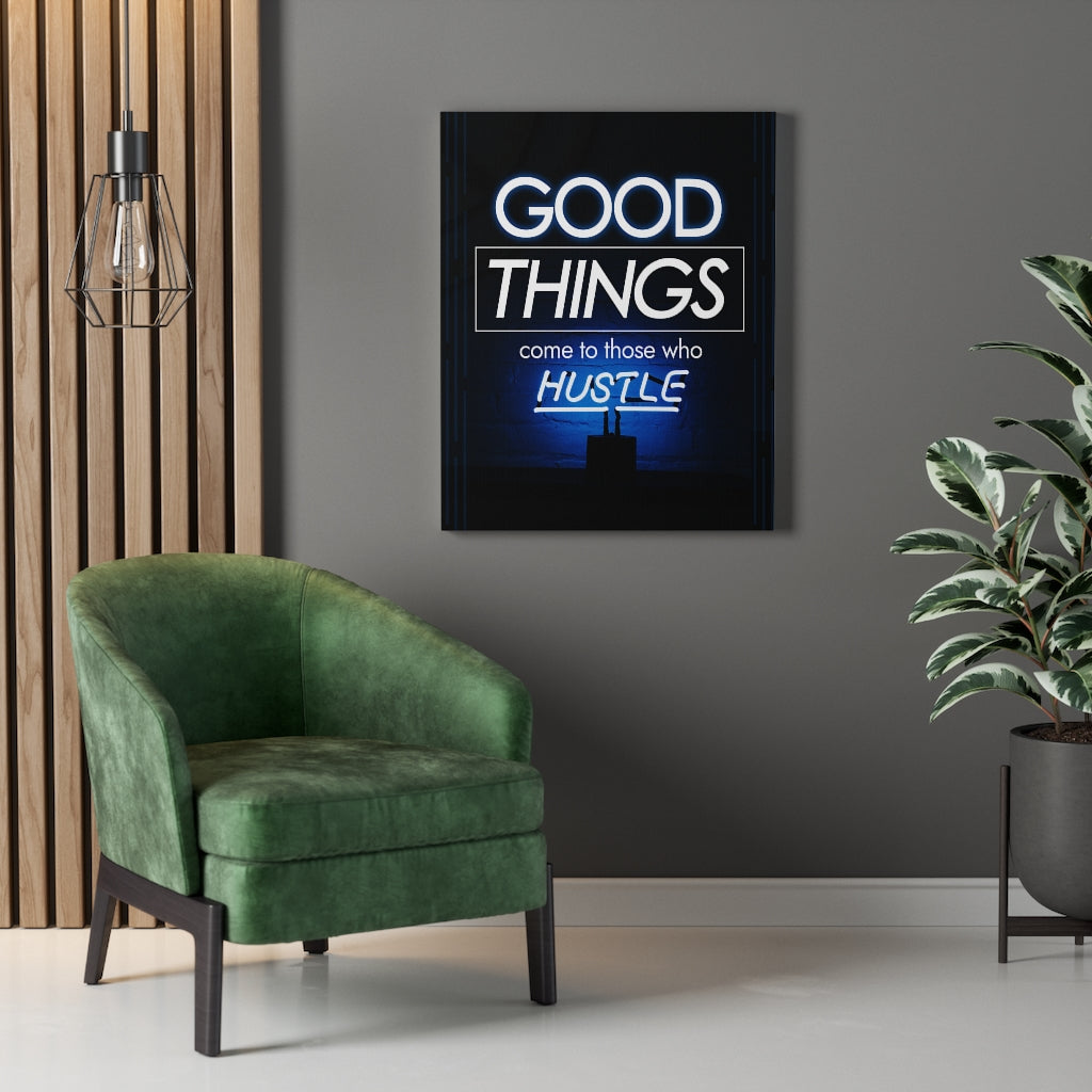 Good Things Motivation Wall Decor for Home Office Gym Inspiring Success Quote Print Ready to Hang - Express Your Love Gifts