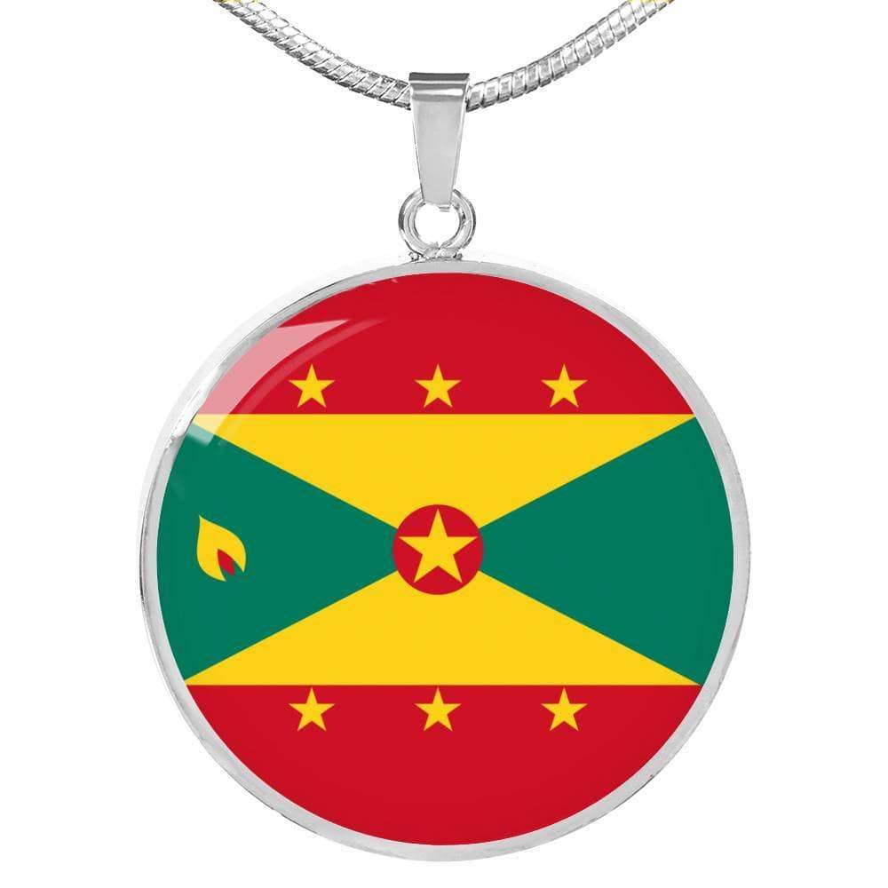 Grenada Flag Necklace Grenada Flag Necklace Stainless Steel or 18k Gold 18-22" - Express Your Love Gifts