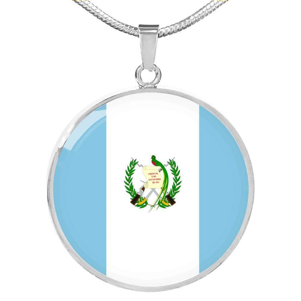 Guatemala Flag Necklace Guatemala Flag Stainless Steel or 18k Gold 18-22" - Express Your Love Gifts