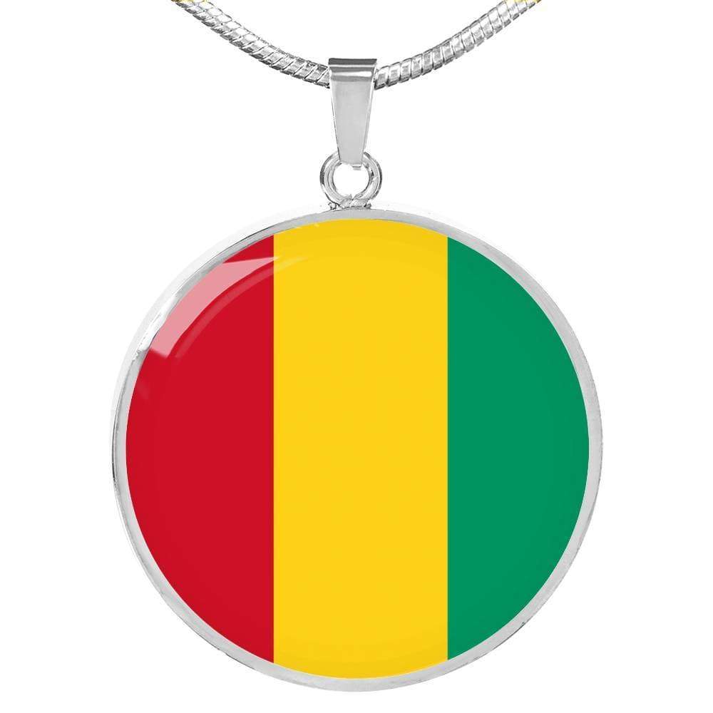 Guinea Flag Necklace Guinea Flag Stainless Steel or 18k Gold 18-22" - Express Your Love Gifts