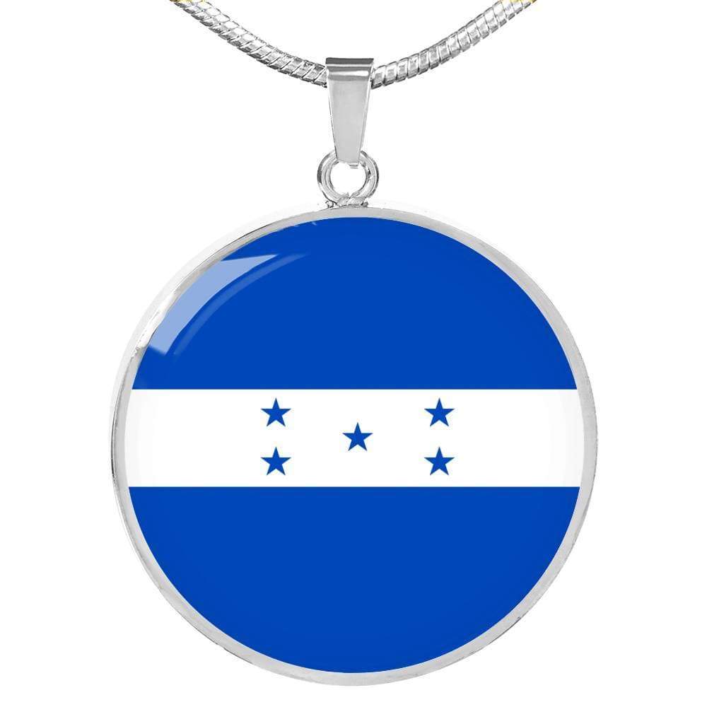 Honduras Flag Necklace Honduras Flag Stainless Steel or 18k Gold 18-22" - Express Your Love Gifts