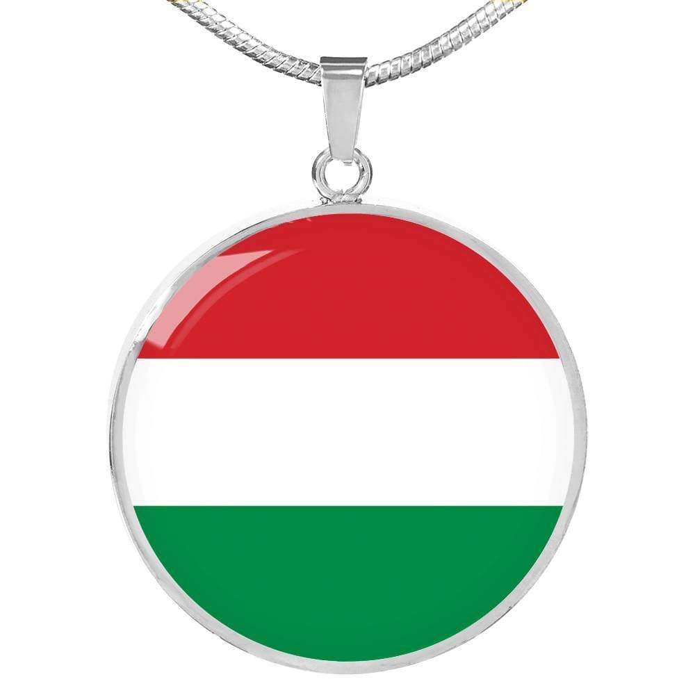 Hungary Flag Necklace Hungary Flag Stainless Steel or 18k Gold 18-22" - Express Your Love Gifts