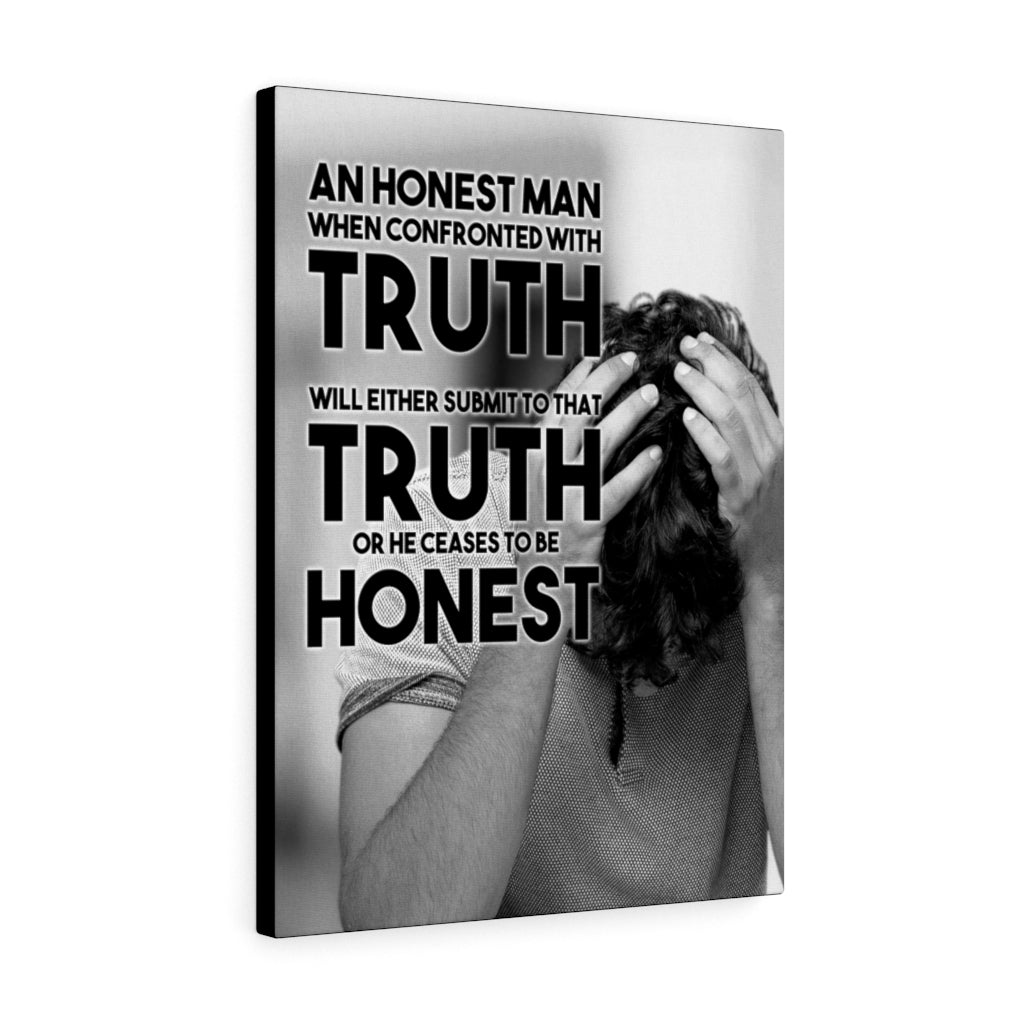 Inspiring Wall Art Housewarming Gift Honest Man Confronted with Truth Motivational Verse  Ready To Hang Stretched Canvas-Home Decor - Express Your Love Gifts