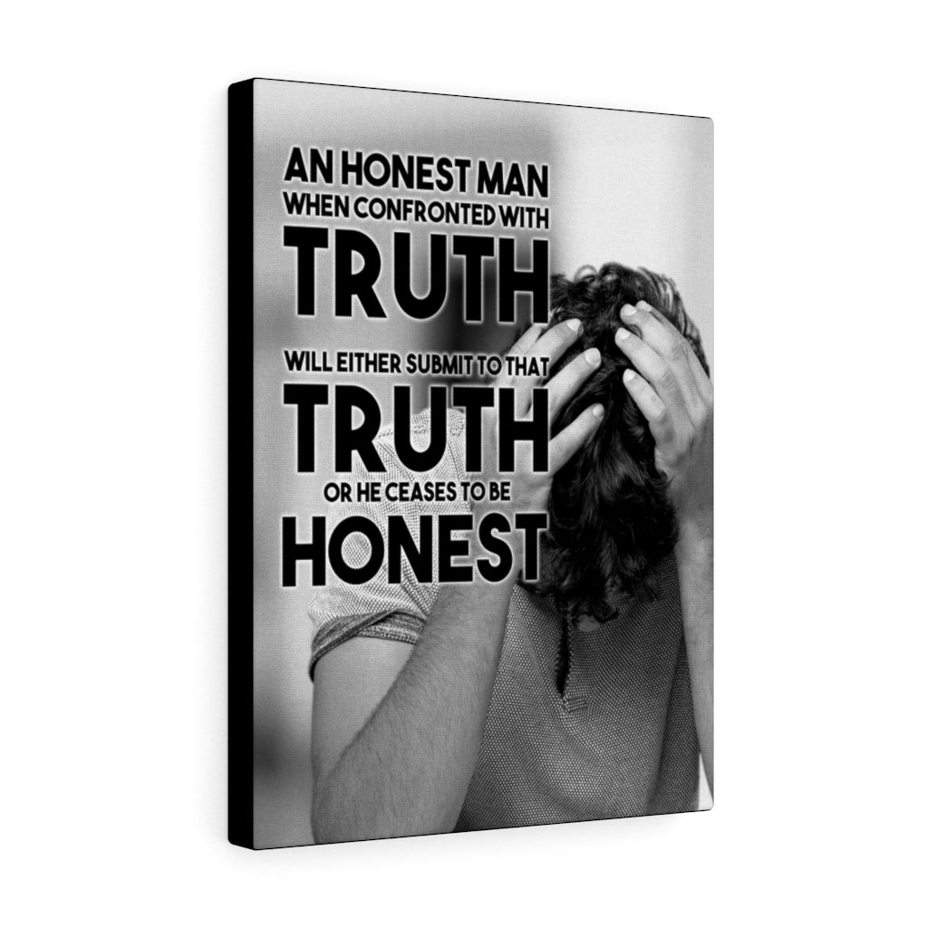 Inspiring Wall Art Housewarming Gift Honest Man Confronted with Truth Motivational Verse  Ready To Hang Stretched Canvas-Home Decor - Express Your Love Gifts