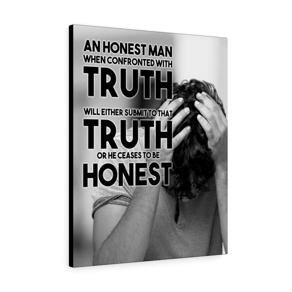 Inspiring Wall Art Housewarming Gift Honest Man Confronted with Truth Motivational Verse  Ready To Hang Stretched Canvas-Home Decor - Express Your Love Gifts