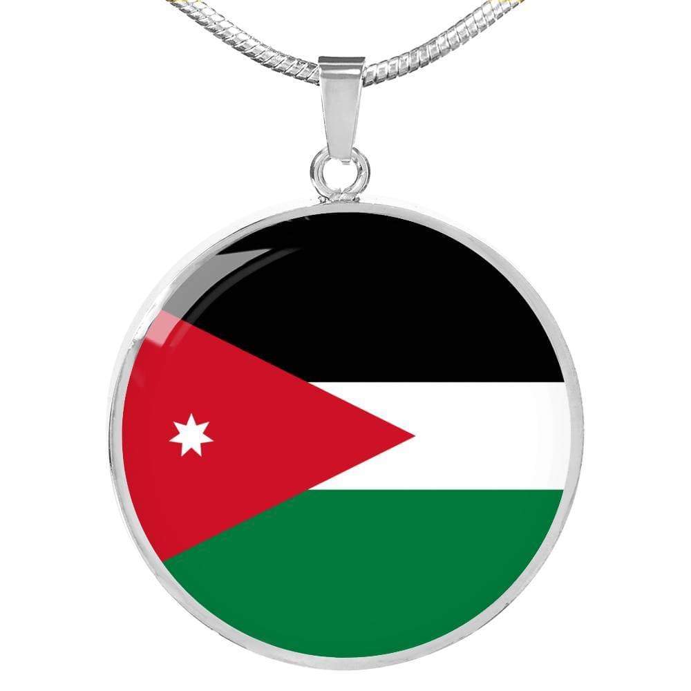 Jordan Flag Necklace Jordan Flag Stainless Steel or 18k Gold 18-22" - Express Your Love Gifts