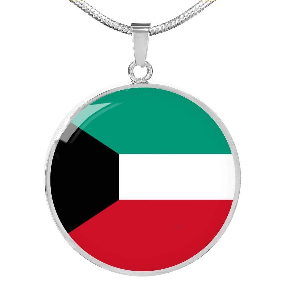 Kuwait Flag Necklace Kuwait Flag Stainless Steel or 18k Gold 18-22" - Express Your Love Gifts